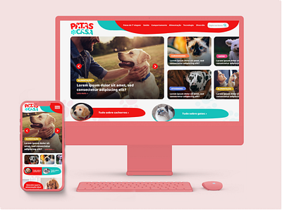 Creation of Nestle's pets department content hub (Patas da Casa) app design ui ux
