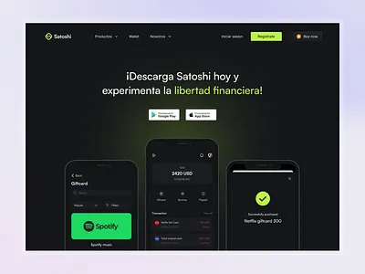 Crypto Wallet landing page crypto cryptocurrency landing mobile nft wallet website