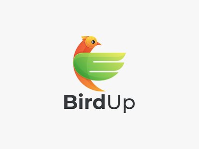Bird Up bird coloring bird design logo bird up bird up coloring logo branding design graphic design icon logo