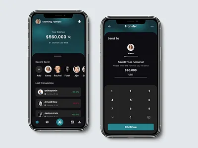 Money transfer application 3d animation graphic design logo motion graphics ui uiuxdesign