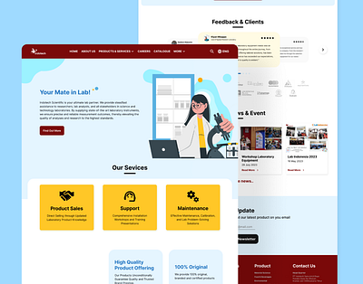 Indotech Scientific Website Re-Design company profile design desktop ui illustration ui uiux webiste