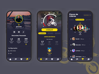 GrauMeet - Motorbike Wheelie's App app design product design ui ux