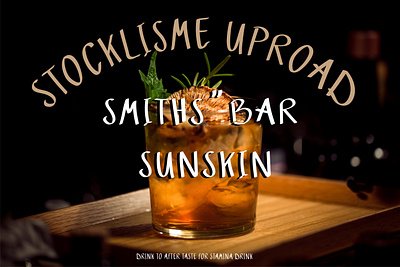 Sunskin Smith bar display font abstra abstract animation bar branding coffee color design font graphic design illustration logo maker mocktail motorcycle road rosemary vector