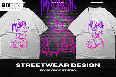 Streetwear Design for T-Shirt and Clothing - Immortal cartoon character clothing graphic design illustration streetwear design tshirt design