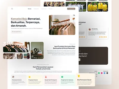 Landing Page - Clothes Convection Company clothes convection design home page landing page ui ui design ui web ui website uiux web clothing web design website website clothing website design