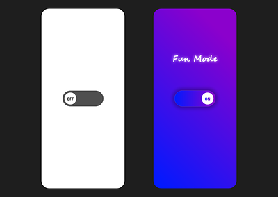 Fun Mode ON/OFF Button - #DailyUI dailyui graphic design on and off button onoff ui user interface ux