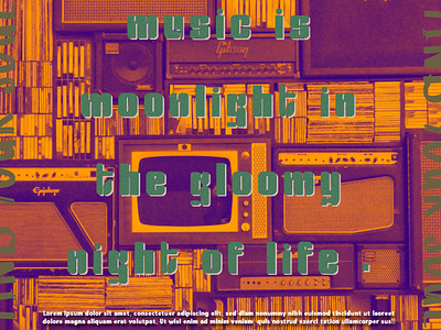 Music Moonlight display font band font gloomy metal music night recorder retro rock slipknot vintage