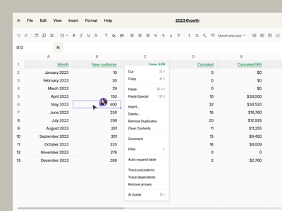 Decimals - Spreadsheet Dashboard accounting ai analysis analytic app design company data design finance google management salesforce spreadsheet sql table ui ui design uiux web web app