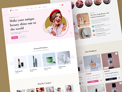Beauty Products Online Shop Landing Page beauty addicts beauty blogger beauty products beauty shop body spa cosmetics ecommerce fashion glowing skin hair care insta beauty landing page makeup makeup artist makeup shop online shop rkbabor skin care skin care products skin care tips