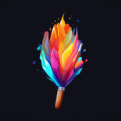 Colorful Brush by Ahmar Mansoor art beautiful color colorful design illustration ui