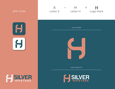 Concept: Letter S + H- Logo Design. brand branding graphic design logo logodesign logotrype minimal minimal logo monogram logo