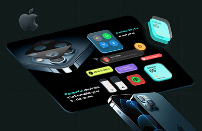 Apple mobile UI kit 3d 3d design animation apple mobile branding button button design creative design dark mode design design logo minimal mobile mobile design spotify ui ui ux ux web
