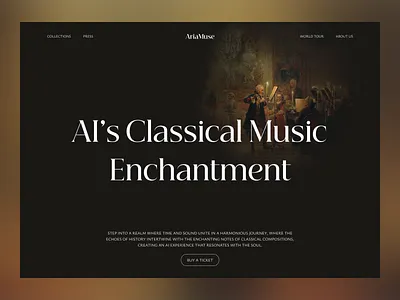 AriaMuse - A Classical Music Concert Composed by AI (#1) ai minimal ui vintage website