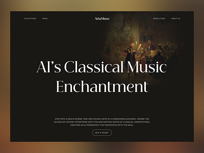 AriaMuse - A Classical Music Concert Composed by AI (#1) ai minimal ui vintage website