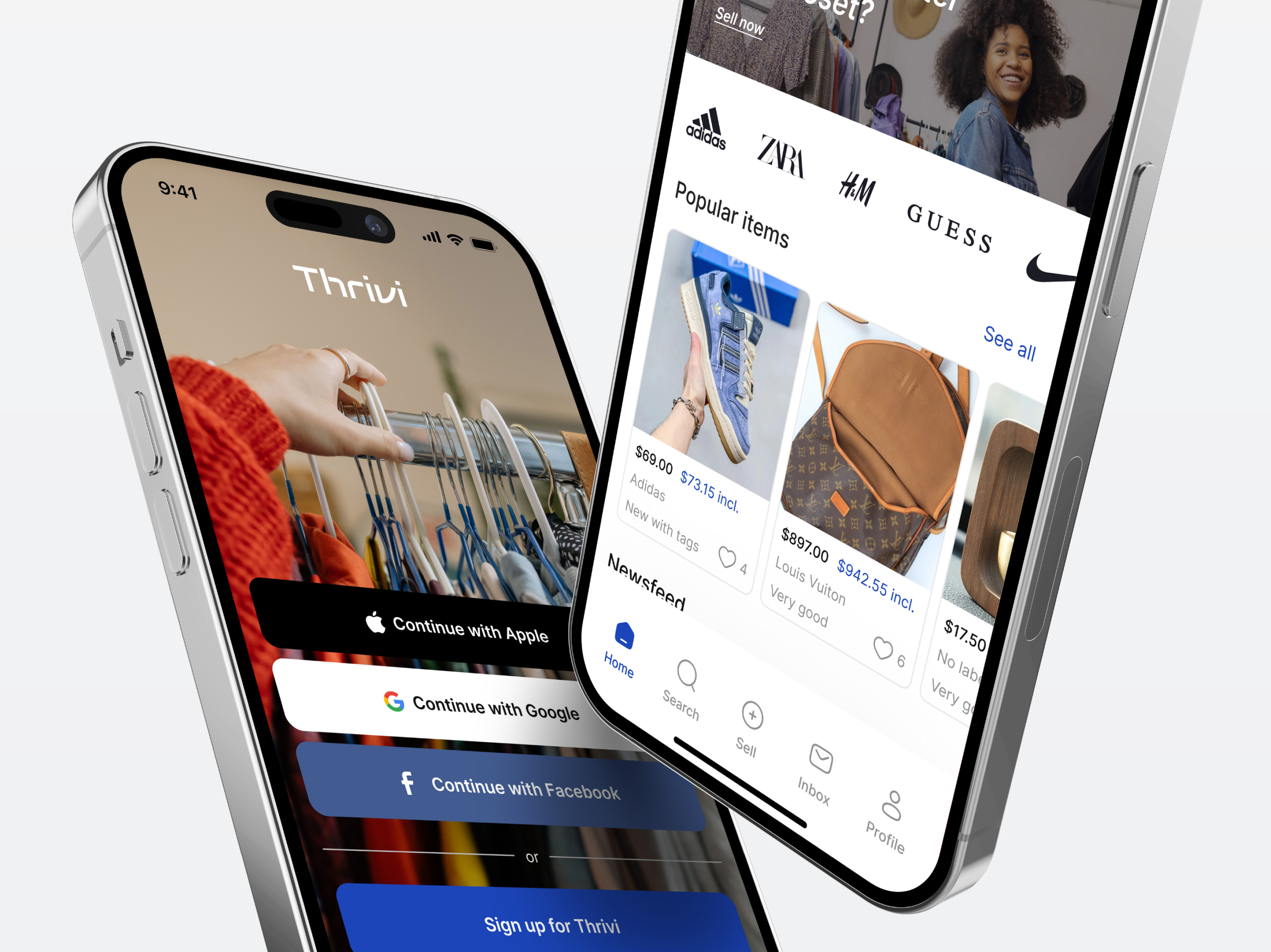 Thrivi - E-commerce Second-hand App UI Kit app app design application design clean design e commerce app ecommerce ecommerce app marketplace app mobile mobile app mobile application mobile design online shop product app shop app simple ui ui kit uiux