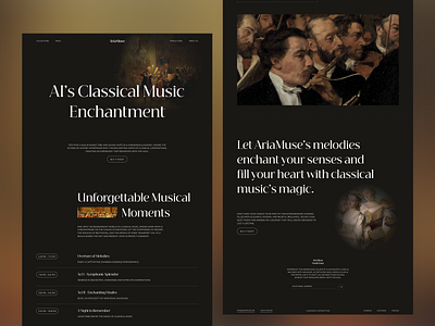 Case Study: AriaMuse - A Classical Music Concert Composed by AI ai minimal ui vintage website