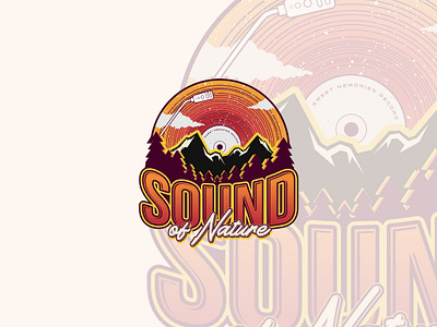 SOUND OF NATURE graphic design illustration logo typography vector