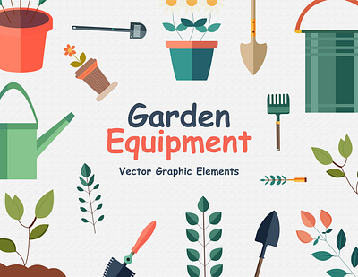 Garden Vector Elements floral flower garden graphic design illustration nature spring tree vector