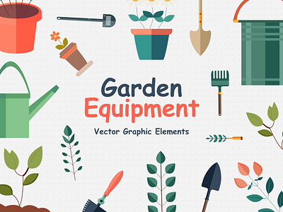 Garden Vector Elements floral flower garden graphic design illustration nature spring tree vector