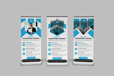 Corporate Modern Roll Up Banner Design Template banner branding business corporate creative design display exhibition graphic design marketing marketing design minimal modern professional retractable rollupbanner standeebanner stationery template xbanner