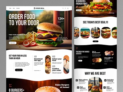 Food Delivery Website creative delivery design ecommerce food food delivery website foodie homepage interface landing page platform product design restaurant ui user interface web web design webdesign website website design