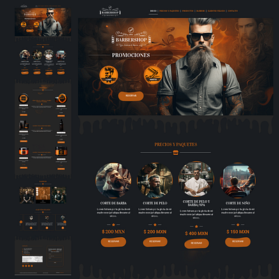 Landing Page for a Barbershop with WordPress and Elementor Pro design diseño web graphic design homepage iu landing page landingpage pagina web paginaweb ux web webdesign woocommerce wordpress