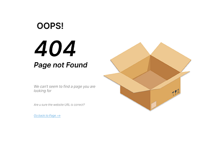 404 Page - 2nd Design 404 dailyui ui