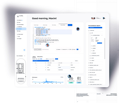 Dashboard ❄️ Snowflake UI redesign & rebranding web design