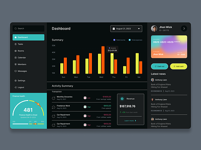 Financial dashboard | Money Collection Saas best ui ux dashboard finance financial app financial dashboard mobile app sass sass design ui ux