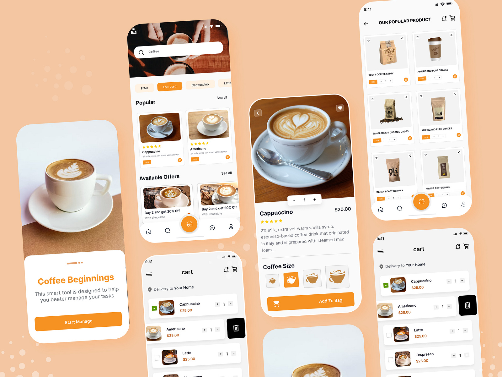 Coffee Shop Mobile Apps by Saheda akter Shipa for SylGraph on Dribbble