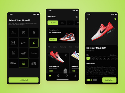 E-commerce App app brandapp creativedesign design ecommerce ecommerceapp footwear footwearapp mobileapp shoeapp ui ux