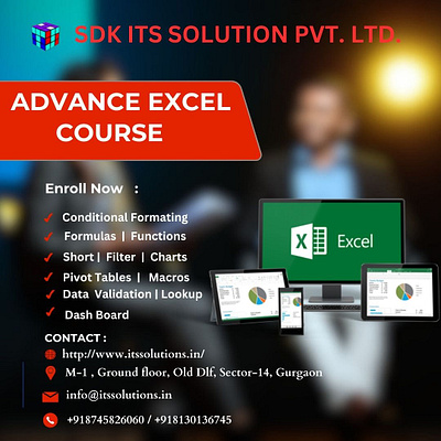 Advance Excel training Institute in Gurgaon advance excel graphic design