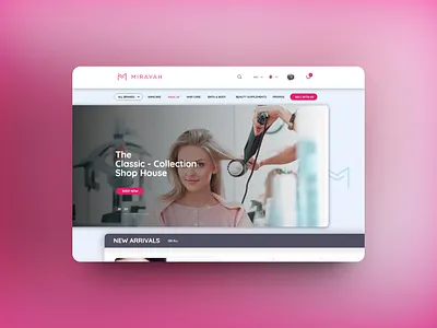 Mirayah – Cosmetics E-commerce Landing Page UI (Figma) UI UX abstract beauty brand website design beauty design ui branding cosmetic website design e commerce landing page ui figma web ui landing page responsive web design ui ux web design web ui