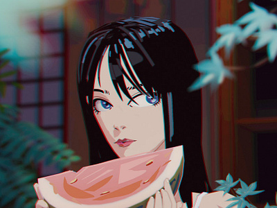 Water Melon - Study 3d anime blender character design digital art illustration photo study portrait