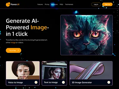 AI Website Design ai ai design ai website drak website habib image generator mobile app template design trending website ui uiux web app website design