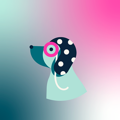 Ilo Hilo Giftology · Ilo Diver 2d branding character design digital art dog gradient illustration illustrator perro summer tropics visual design