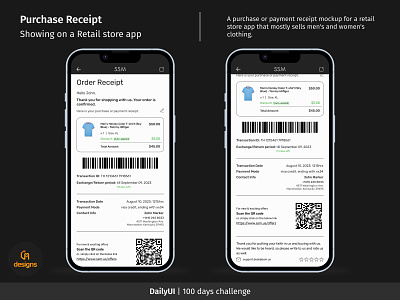 Purchase Receipt daily ui daily ui challenge dailyui dailyui challenge dailyuichallenge dailyuiux design designuiux interactive designs order receipt design order receipt ui payment receipt design payment receipt ui payment receipt ui ux purchase receipt purchase receipt design purchase receipt ui receipts design ui