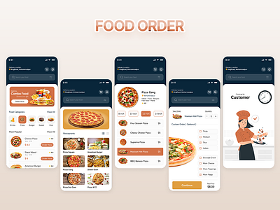 Food Menu branding burger dailyui design fastfood food interface menu pizza ui uiux user interface ux web design