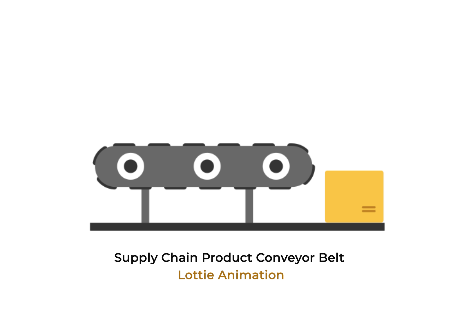Supply Chain Product on Conveyor Belt Lottie Animation by Zeeshan