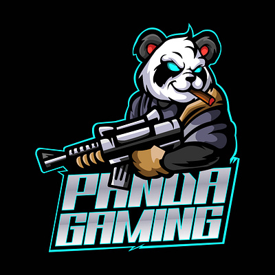 Gaming Logo avatar Panda gaming 3d animation branding design flat graphic design illustration logo motion graphics typography ui vector