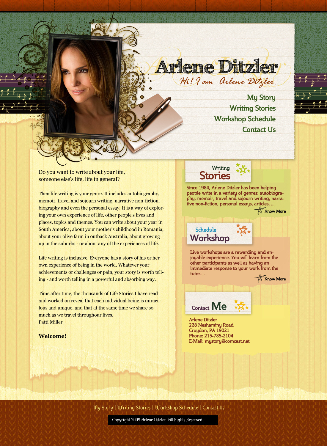 Arlene Ditzler Personal Website graphic design ui