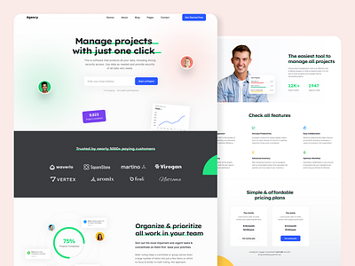 Agency- Project Management Landing Page design