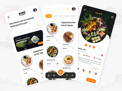 Hime Sushi - Food Delivery app branding design graphic design illustration ui ux