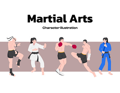 Martial Arts Vector boxing graphic design illustration judo karate muscle sport strong