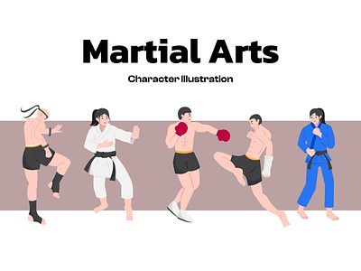 Martial Arts Vector boxing graphic design illustration judo karate muscle sport strong