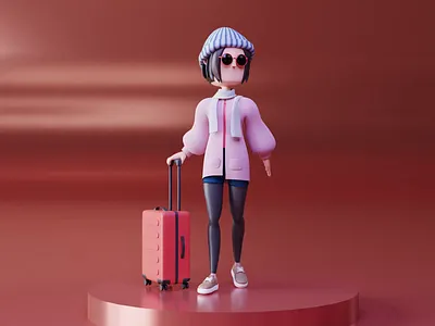 SortedMiles 3D Character Design 3d 3d animation 3d character 3d design travel website