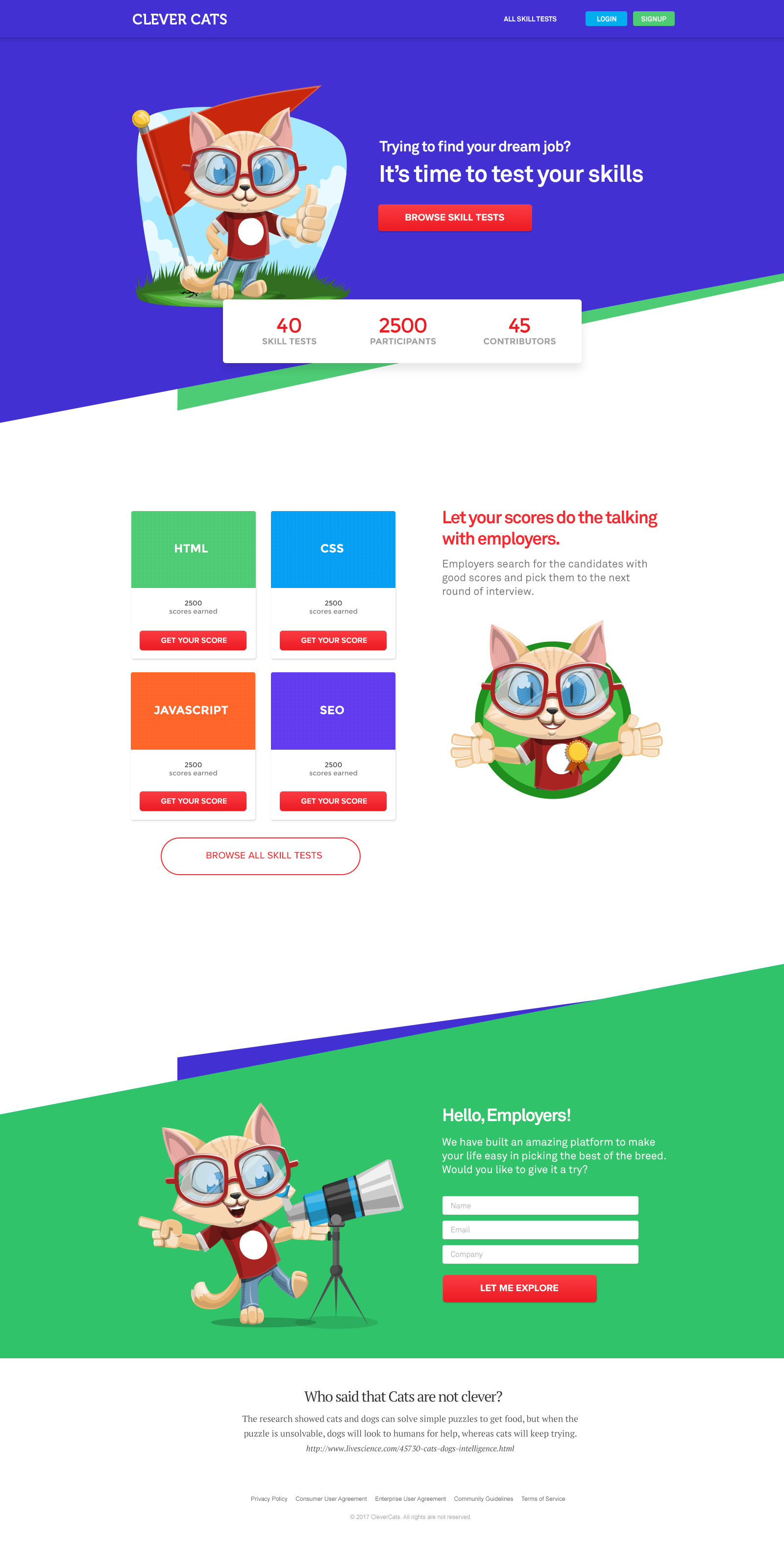 CleverCats Webapp branding graphic design ui