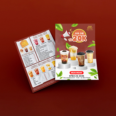 Milk Tea Fruit Tea Advertisement Menu Flyer design graphic design illustration kqdesigner kqfreelancer social media design social media post social post vector