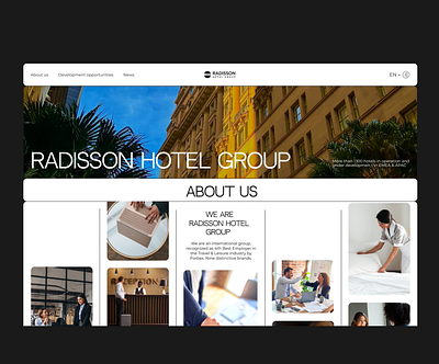 Radisson Hotel Group | Redesign Concept animation corporate hotel redesign ui website