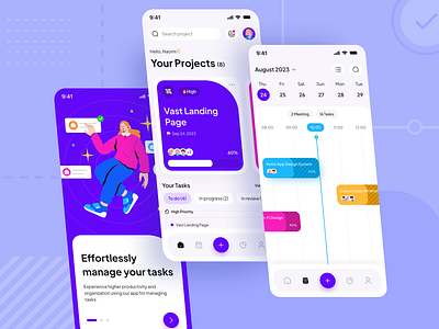 Tudu - Task Management App app appdesign branding design figma illustration interface mobileapp modern taskmanagement ui ux vector vibrant